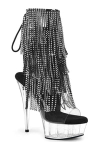 Pleaser DELIGHT-1017RSF Clear Vinyl Ankle Boot in Clear Vinyl from SexyShoes.com