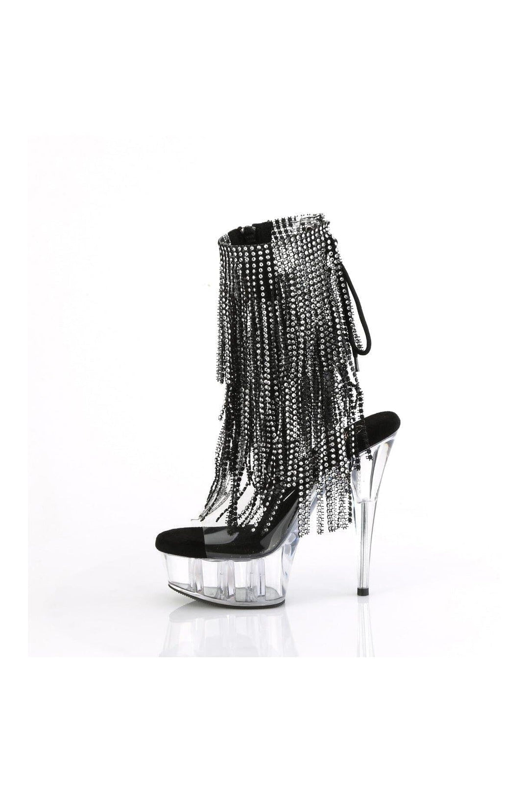 DELIGHT-1017RSF Clear Vinyl Ankle Boot