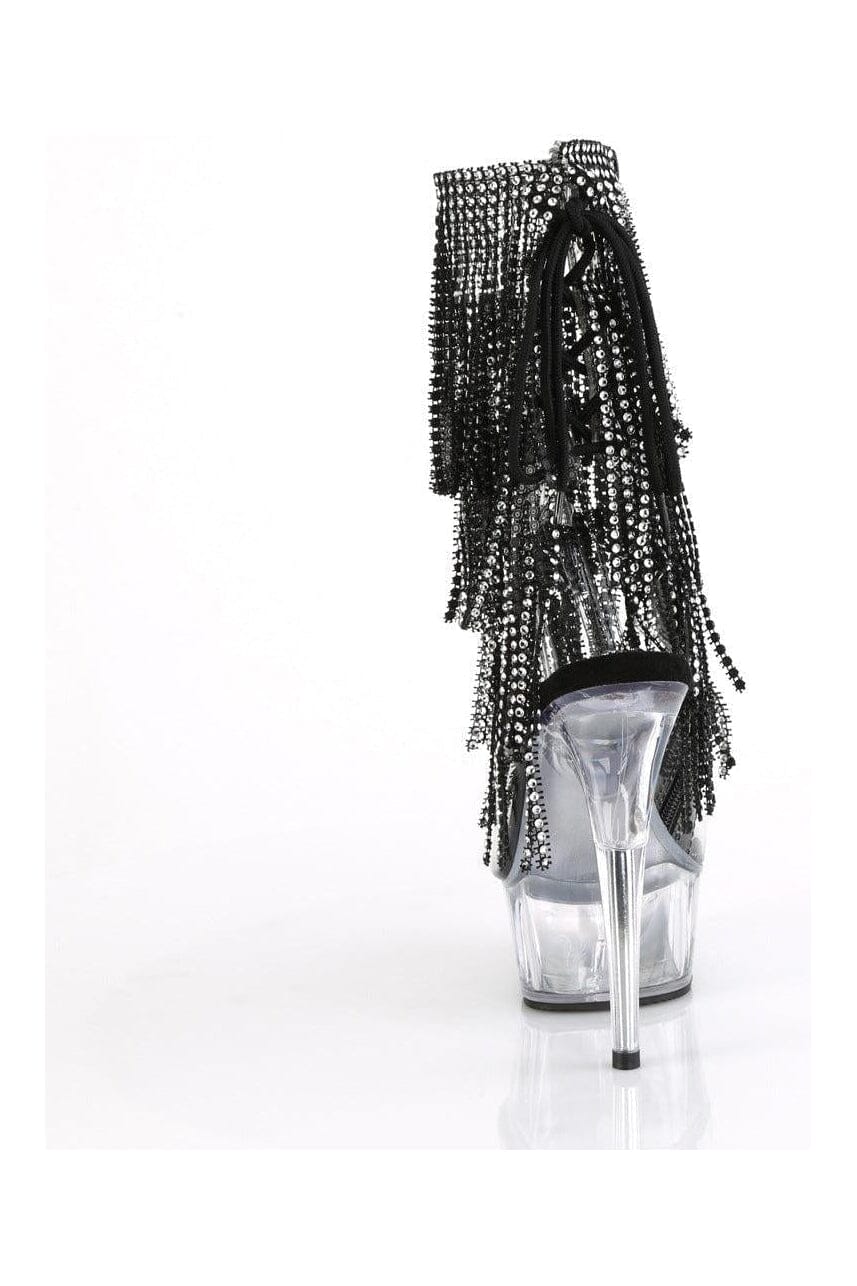 Pleaser DELIGHT-1017RSF Clear Vinyl Ankle Boot in Clear Vinyl