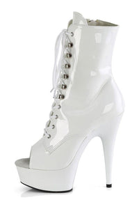 Pleaser DELIGHT-1021 White Patent Ankle Boot in White Patent