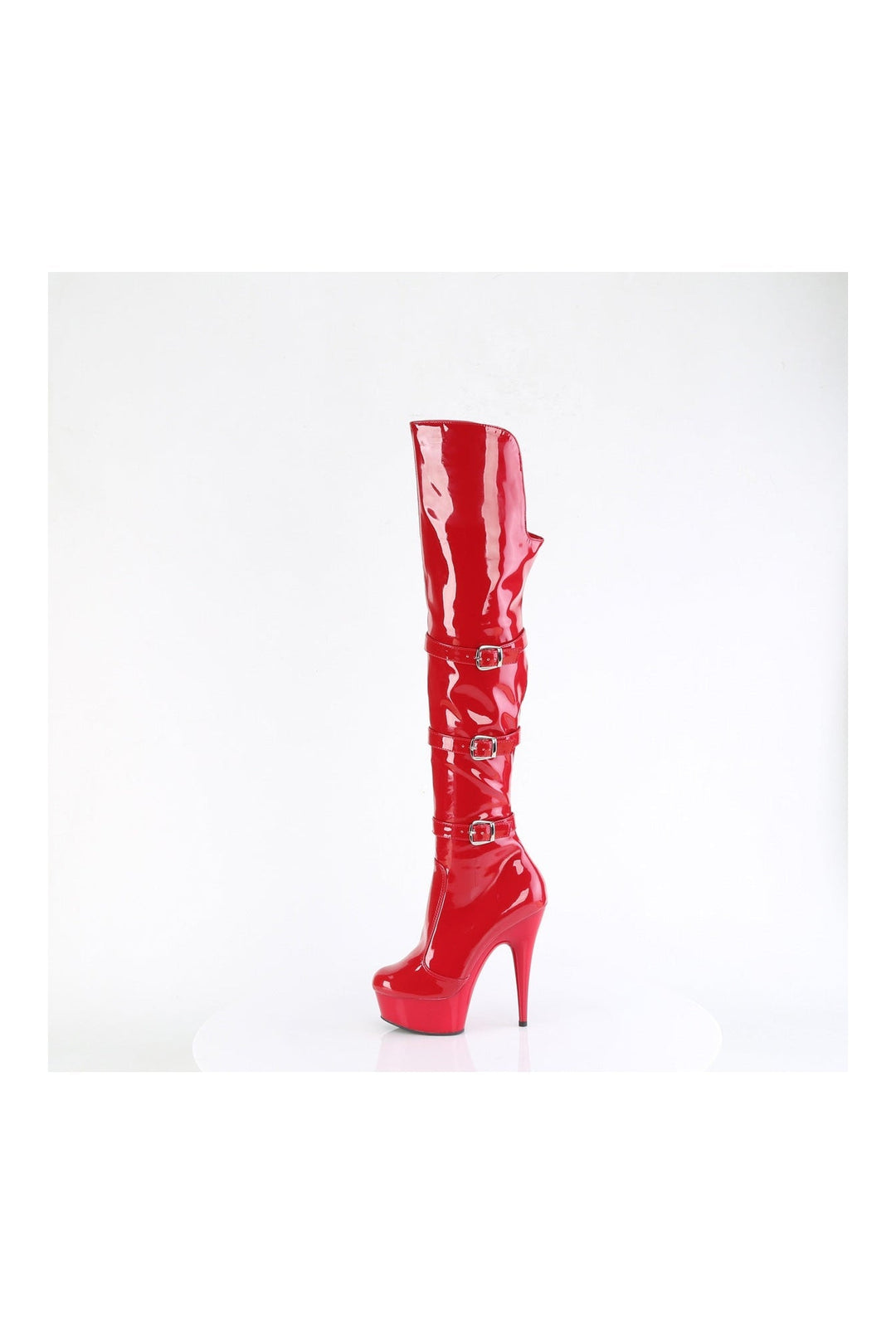 DELIGHT-3018 Red Patent Thigh Boot