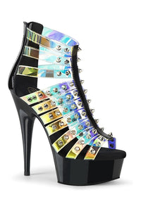 Pleaser DELIGHT-600-9 Hologram Patent Sandal in Hologram Patent from SexyShoes.com