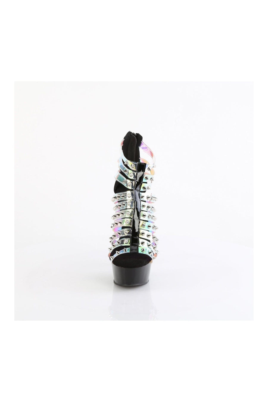 Pleaser DELIGHT-600-9 Hologram Patent Sandal in Hologram Patent