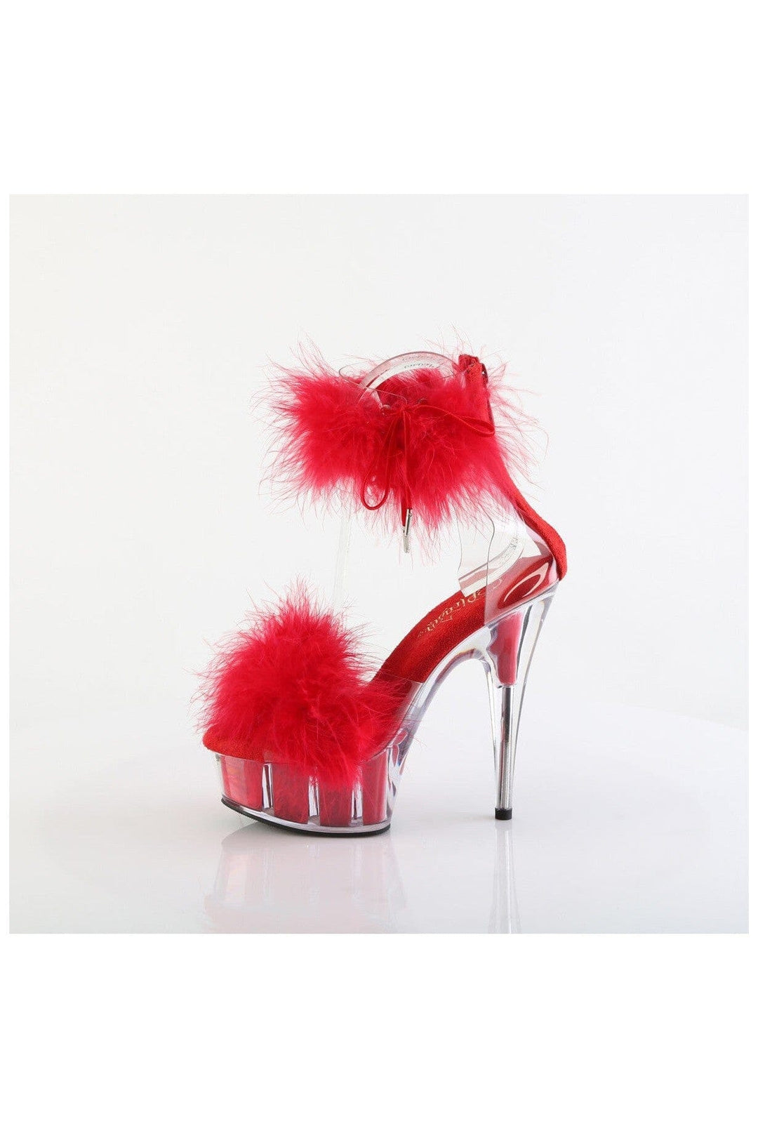 Pleaser DELIGHT-624F Clear Vinyl Sandal in Clear Vinyl