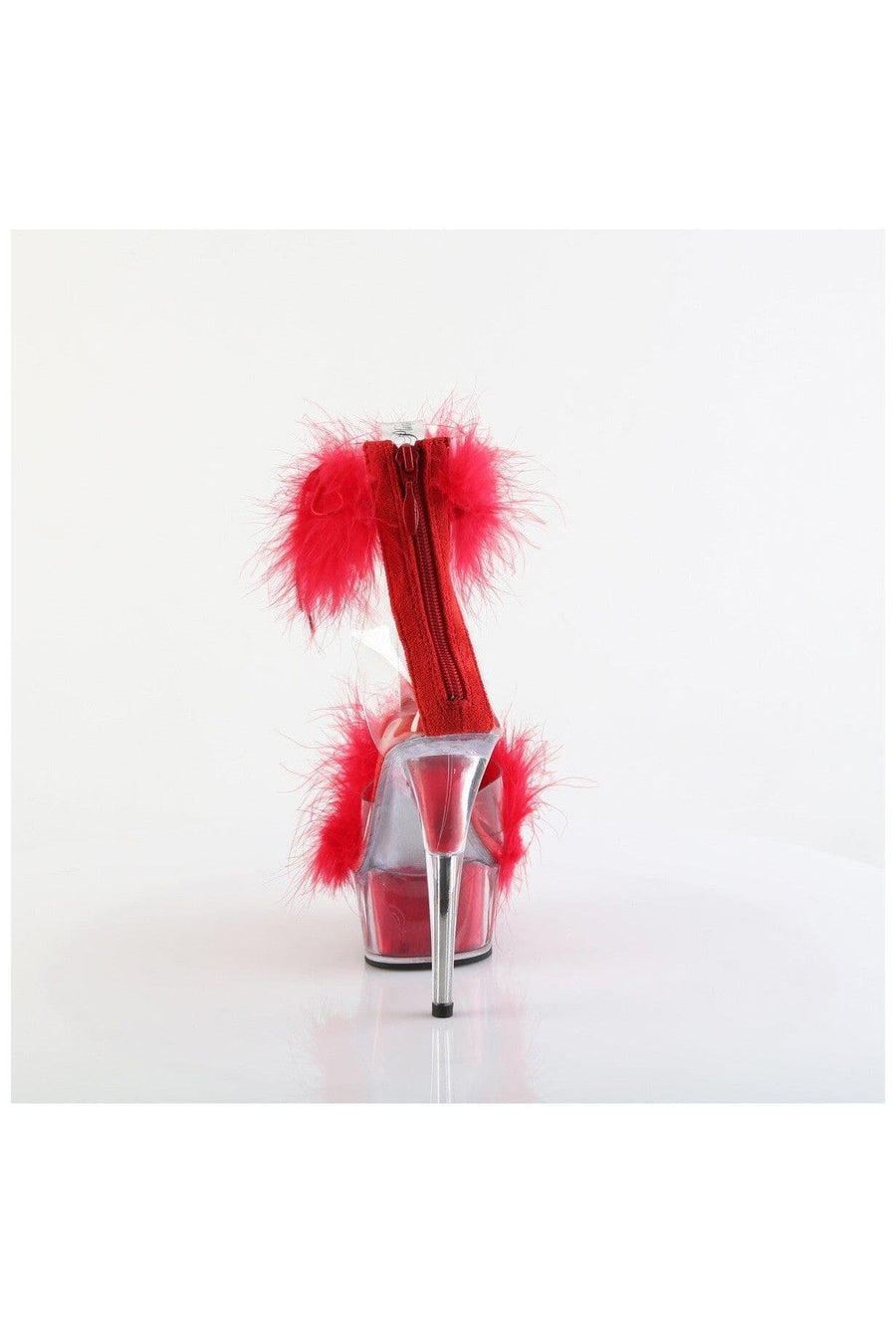 Pleaser DELIGHT-624F Clear Vinyl Sandal in Clear Vinyl