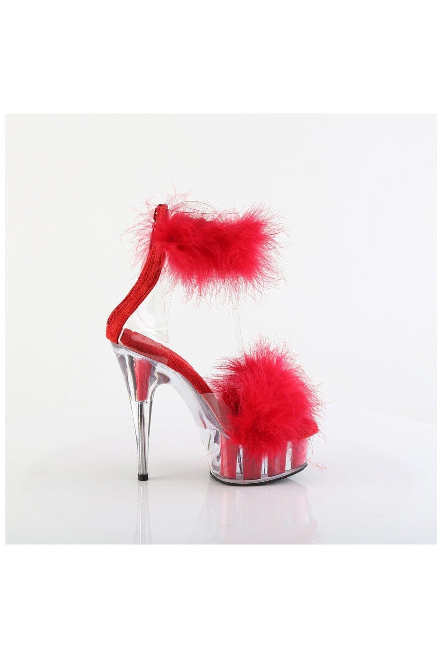 Pleaser DELIGHT-624F Clear Vinyl Sandal in Clear Vinyl