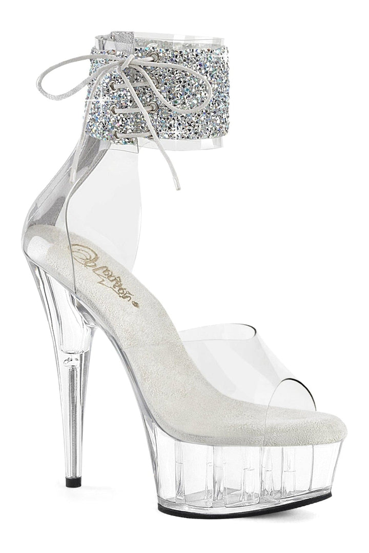 Pleaser Clear Sandals Platform Stripper Shoes | Buy at Sexyshoes.com