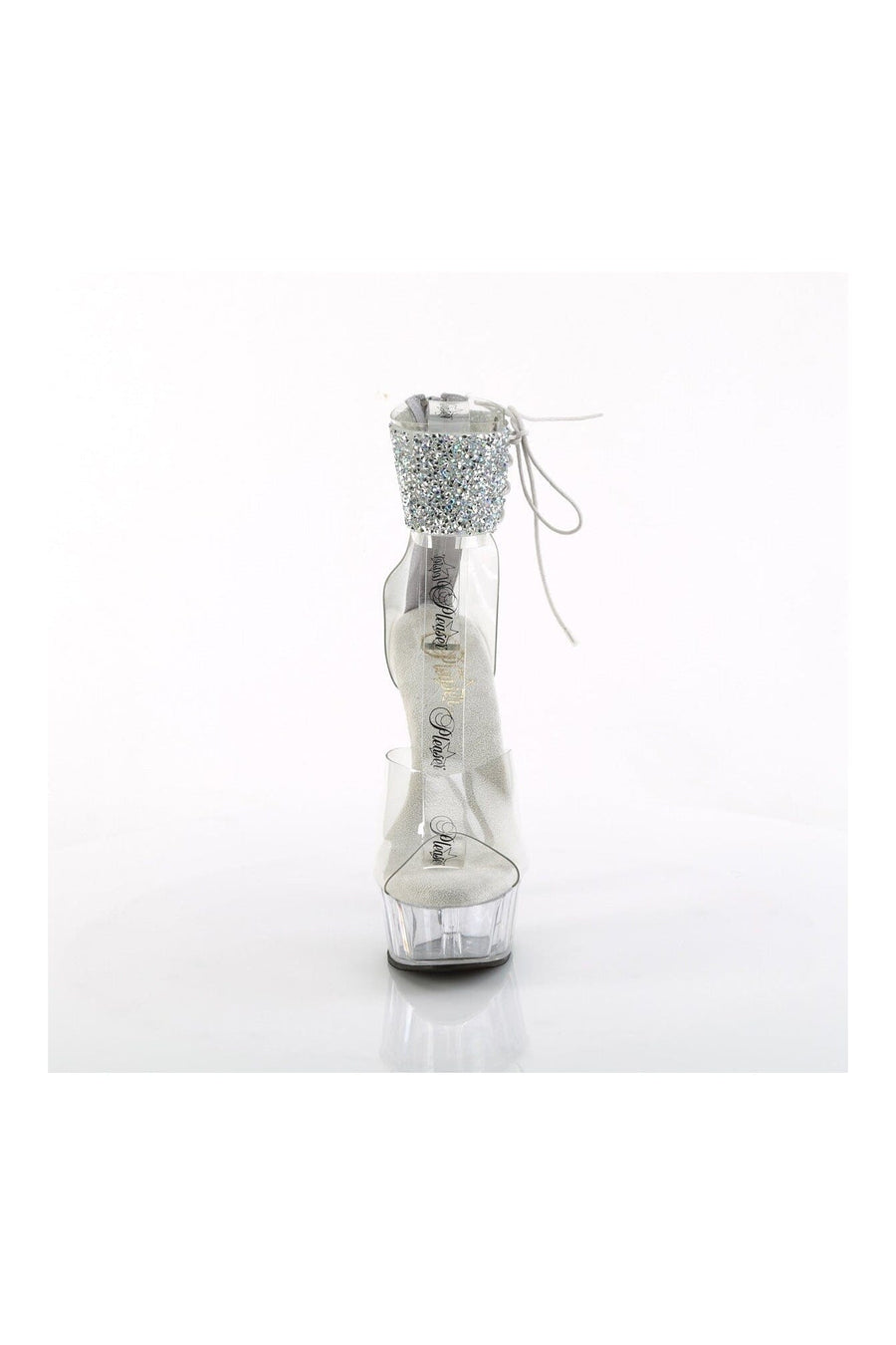 Pleaser DELIGHT-624RS-02 Clear Vinyl Sandal in Clear Vinyl