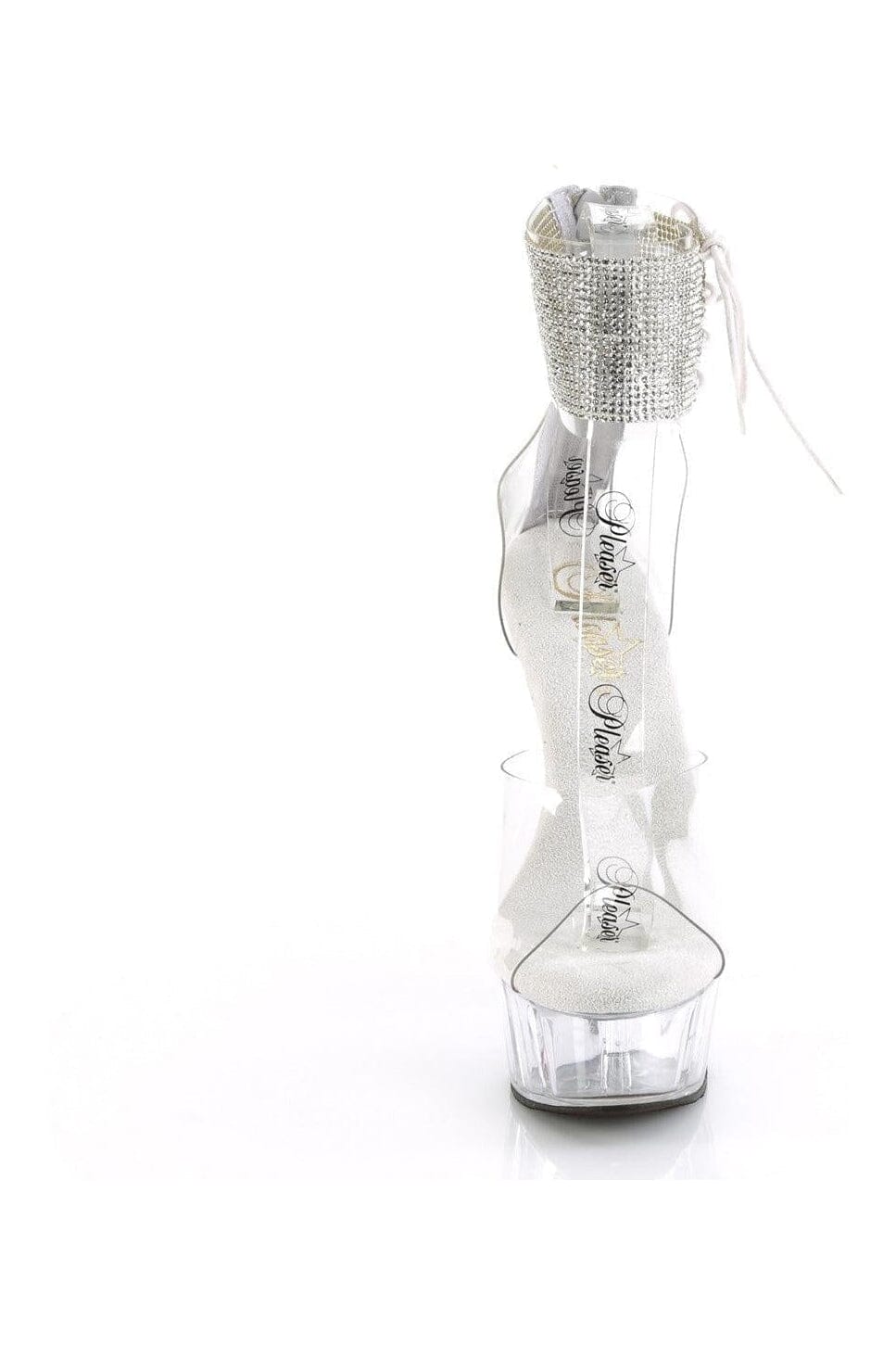 Pleaser DELIGHT-624RS Clear Vinyl Sandal in Clear Vinyl