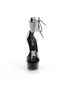 Pleaser DELIGHT-624RS Clear Vinyl Sandal in Clear Vinyl