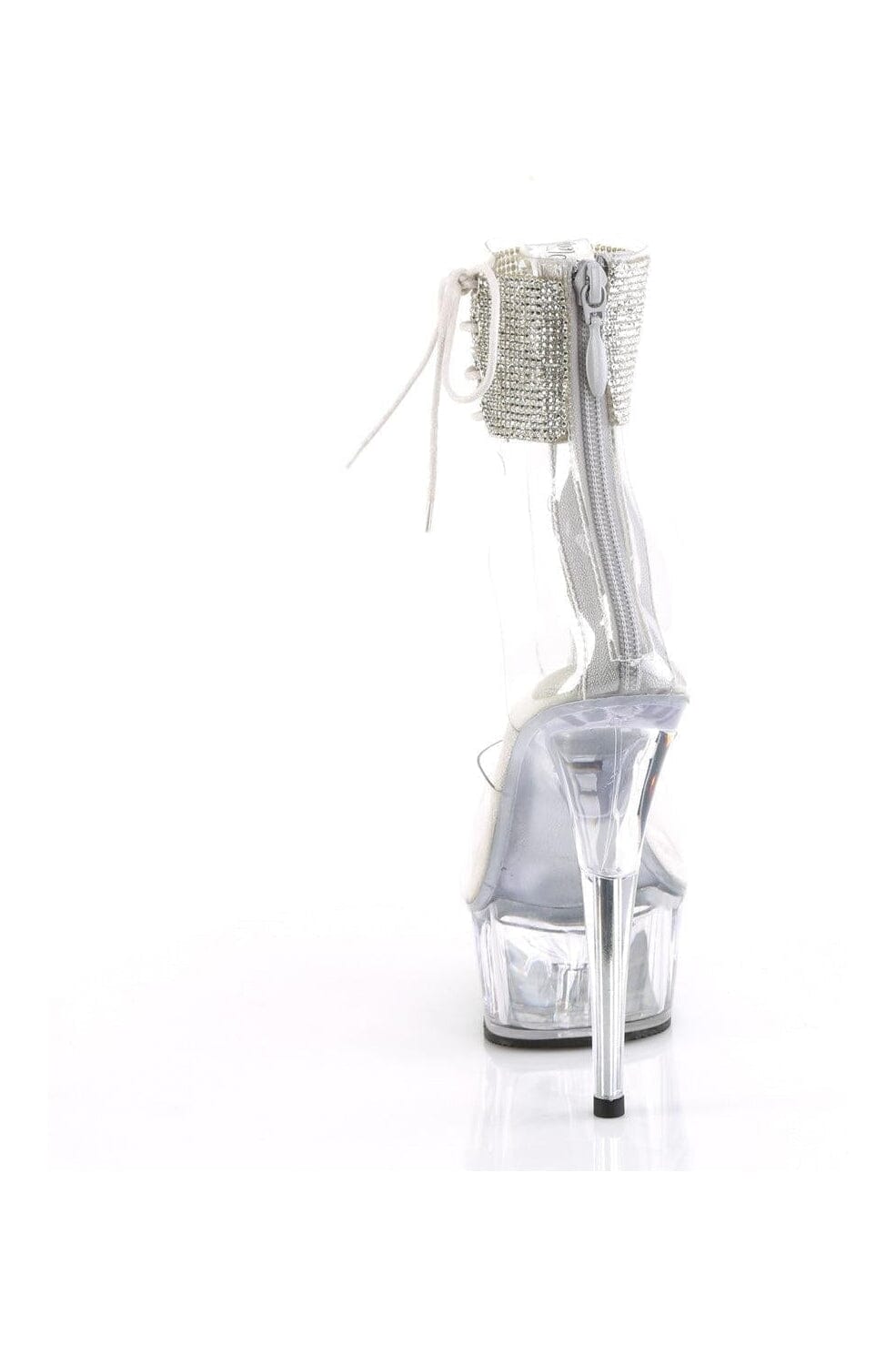 Pleaser DELIGHT-624RS Clear Vinyl Sandal in Clear Vinyl