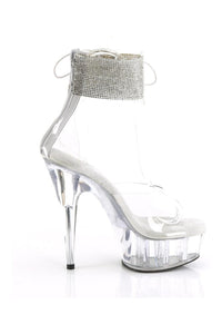 Pleaser DELIGHT-624RS Clear Vinyl Sandal in Clear Vinyl