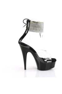 Pleaser DELIGHT-624RS Clear Vinyl Sandal in Clear Vinyl
