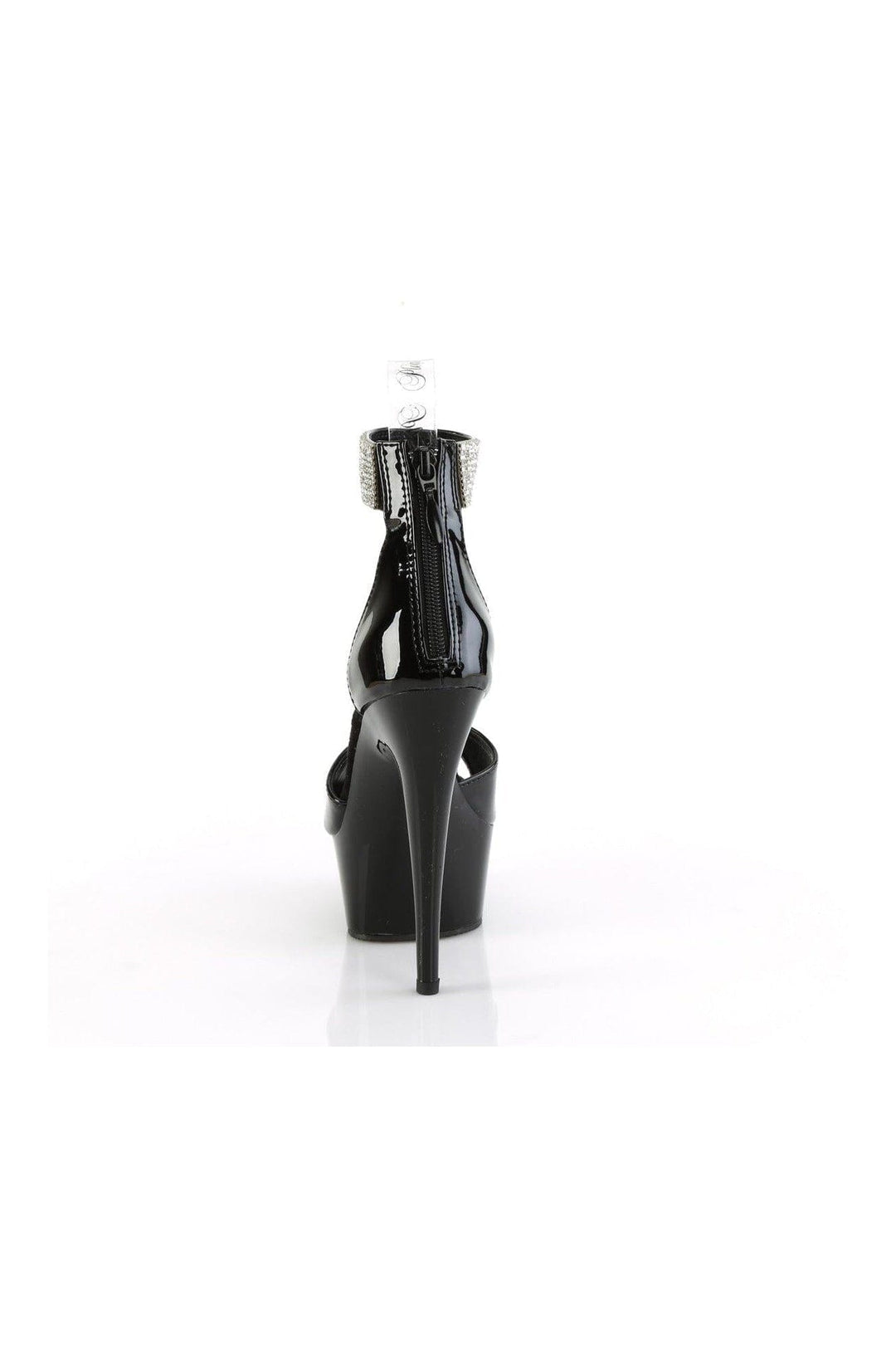 DELIGHT-625 Black Patent Sandal