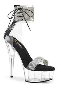 Pleaser DELIGHT-627RS Clear Vinyl Sandal in Clear Vinyl from SexyShoes.com