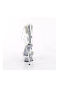 Pleaser DELIGHT-627RS Clear Vinyl Sandal in Clear Vinyl