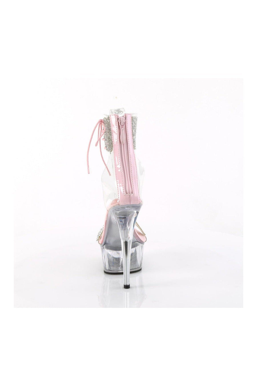 Pleaser DELIGHT-627RS Clear Vinyl Sandal in Clear Vinyl