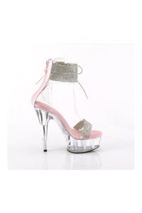 Pleaser DELIGHT-627RS Clear Vinyl Sandal in Clear Vinyl