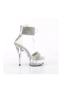Pleaser DELIGHT-627RS Clear Vinyl Sandal in Clear Vinyl