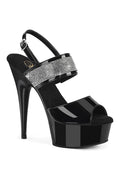 DELIGHT-639 Black Patent Sandal