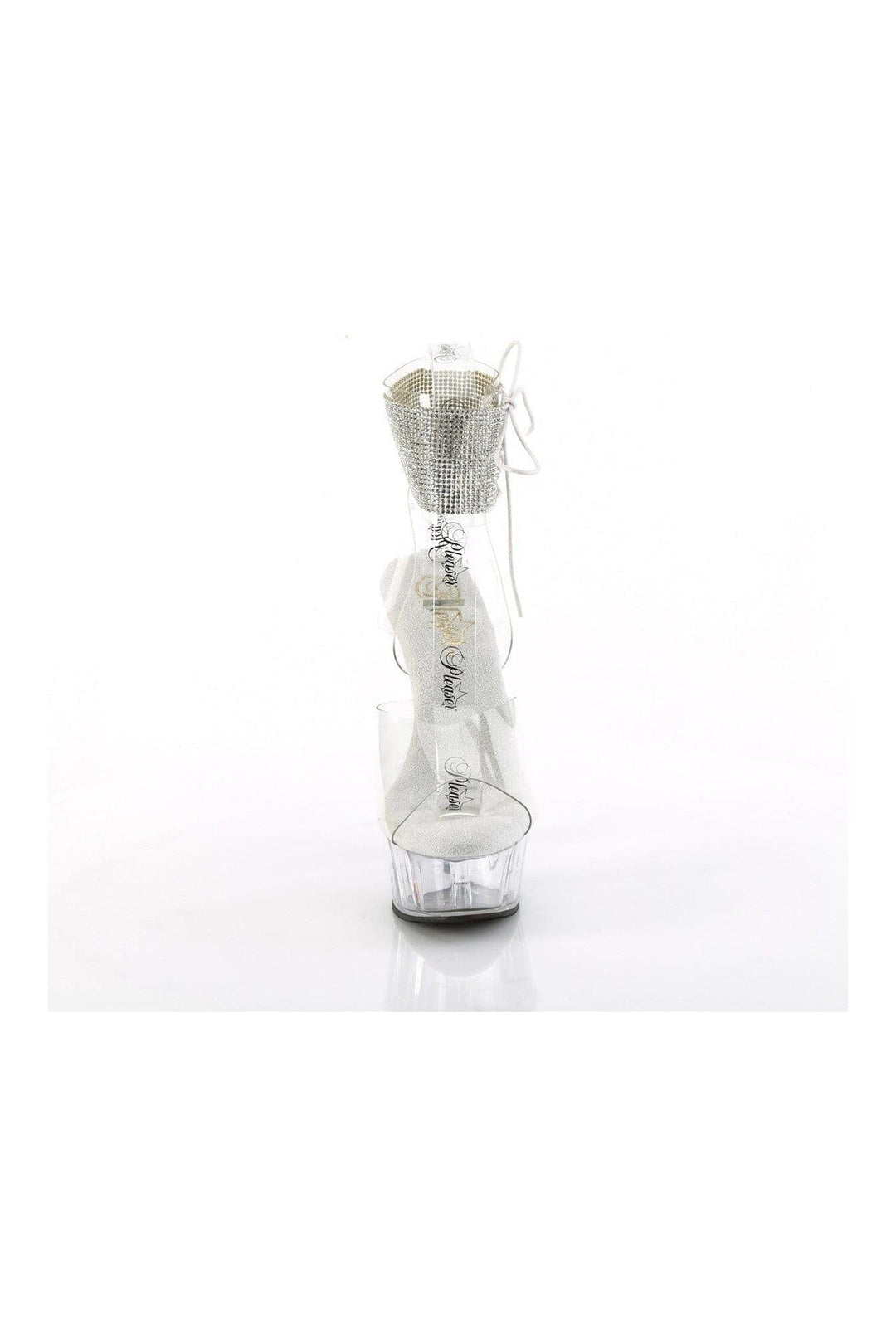 Pleaser DELIGHT-691-2RS Clear Vinyl Sandal in Clear Vinyl