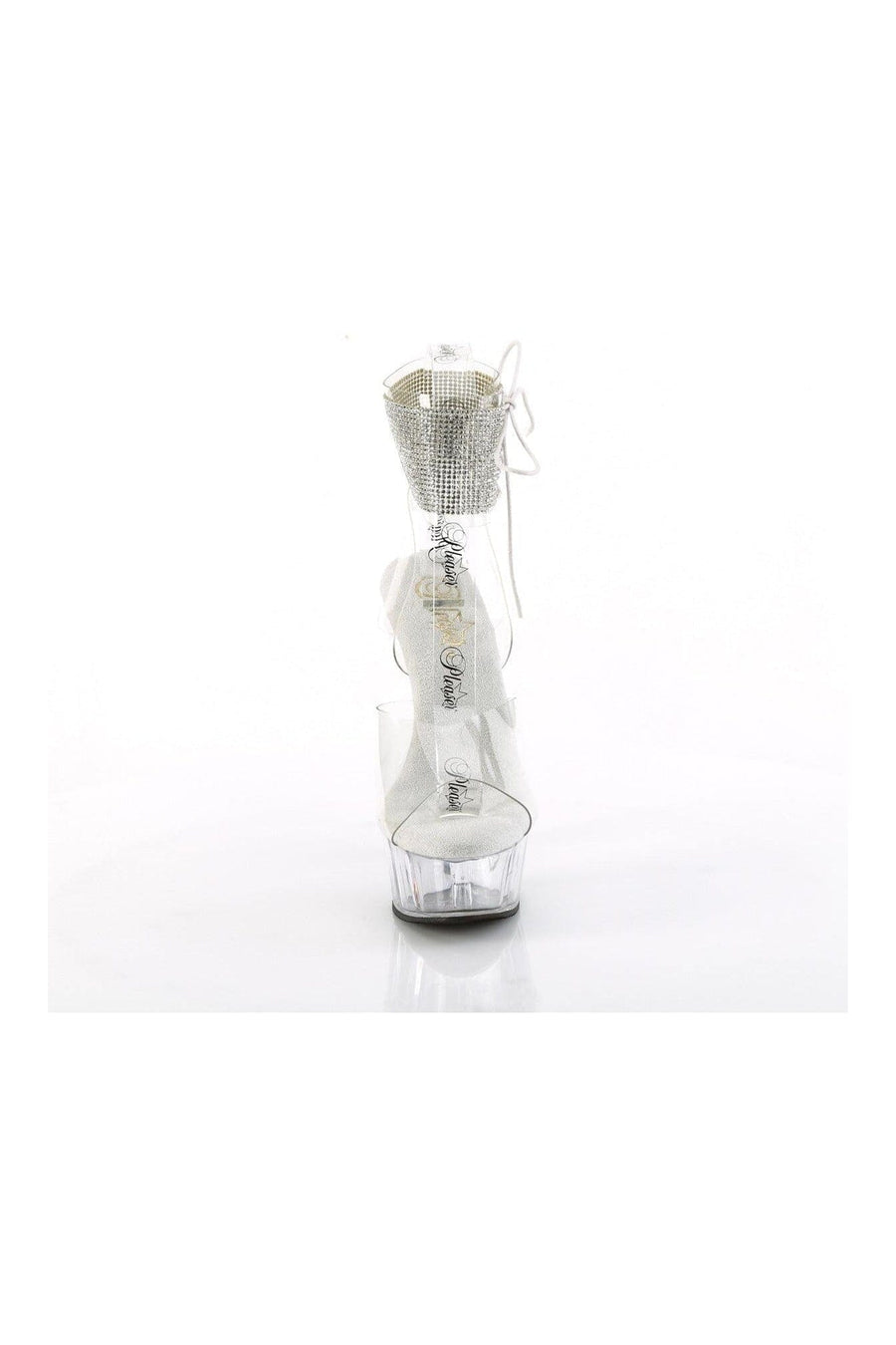 Pleaser DELIGHT-691-2RS Clear Vinyl Sandal in Clear Vinyl