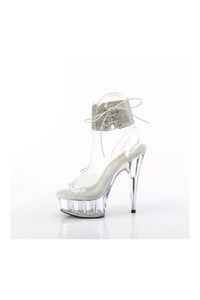 Pleaser DELIGHT-691-2RS Clear Vinyl Sandal in Clear Vinyl