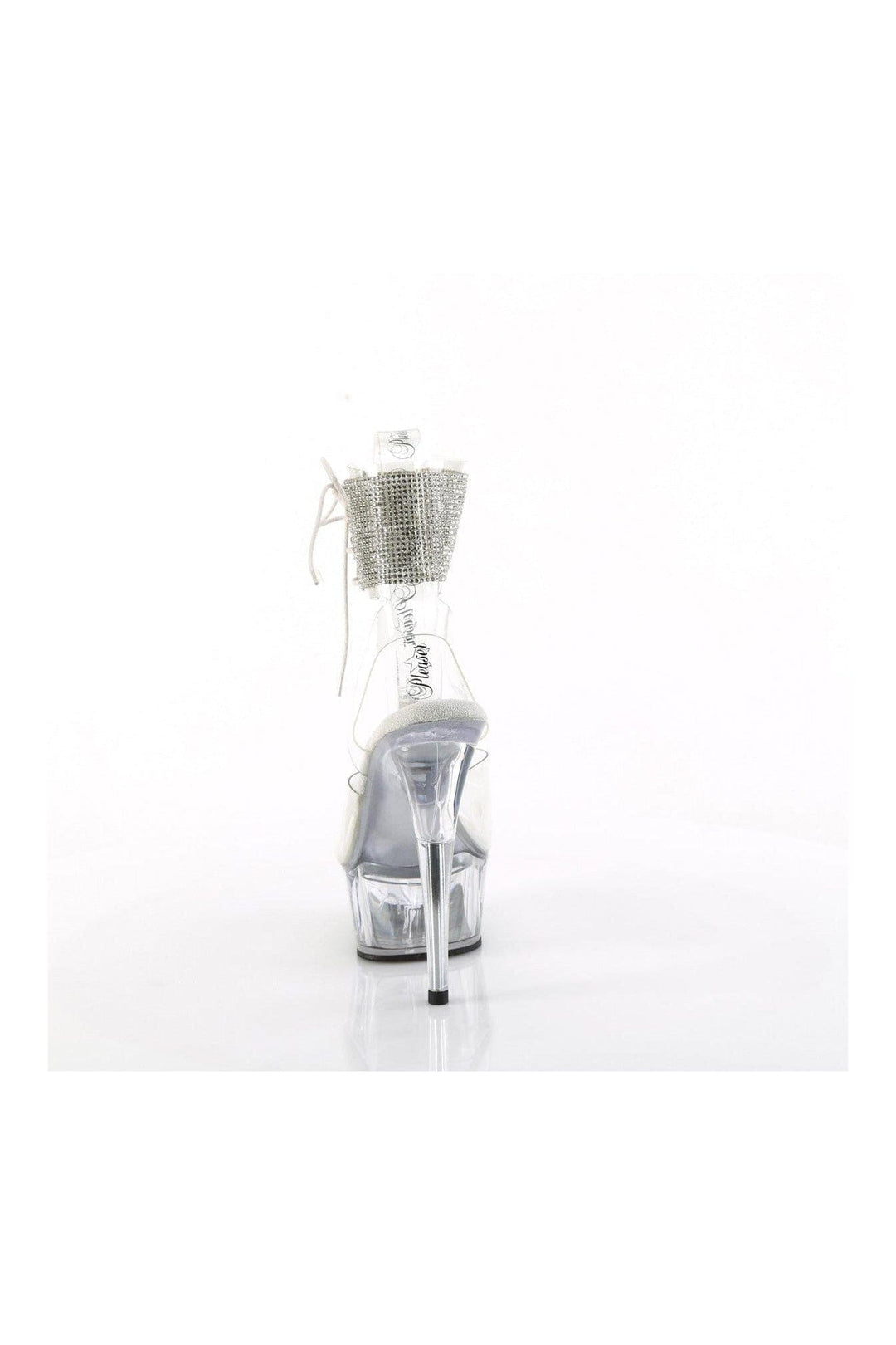 Pleaser DELIGHT-691-2RS Clear Vinyl Sandal in Clear Vinyl