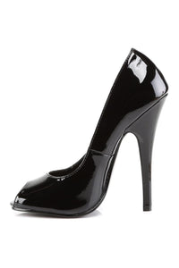 Devious DOMINA-212 Black Patent Pump in Black Patent