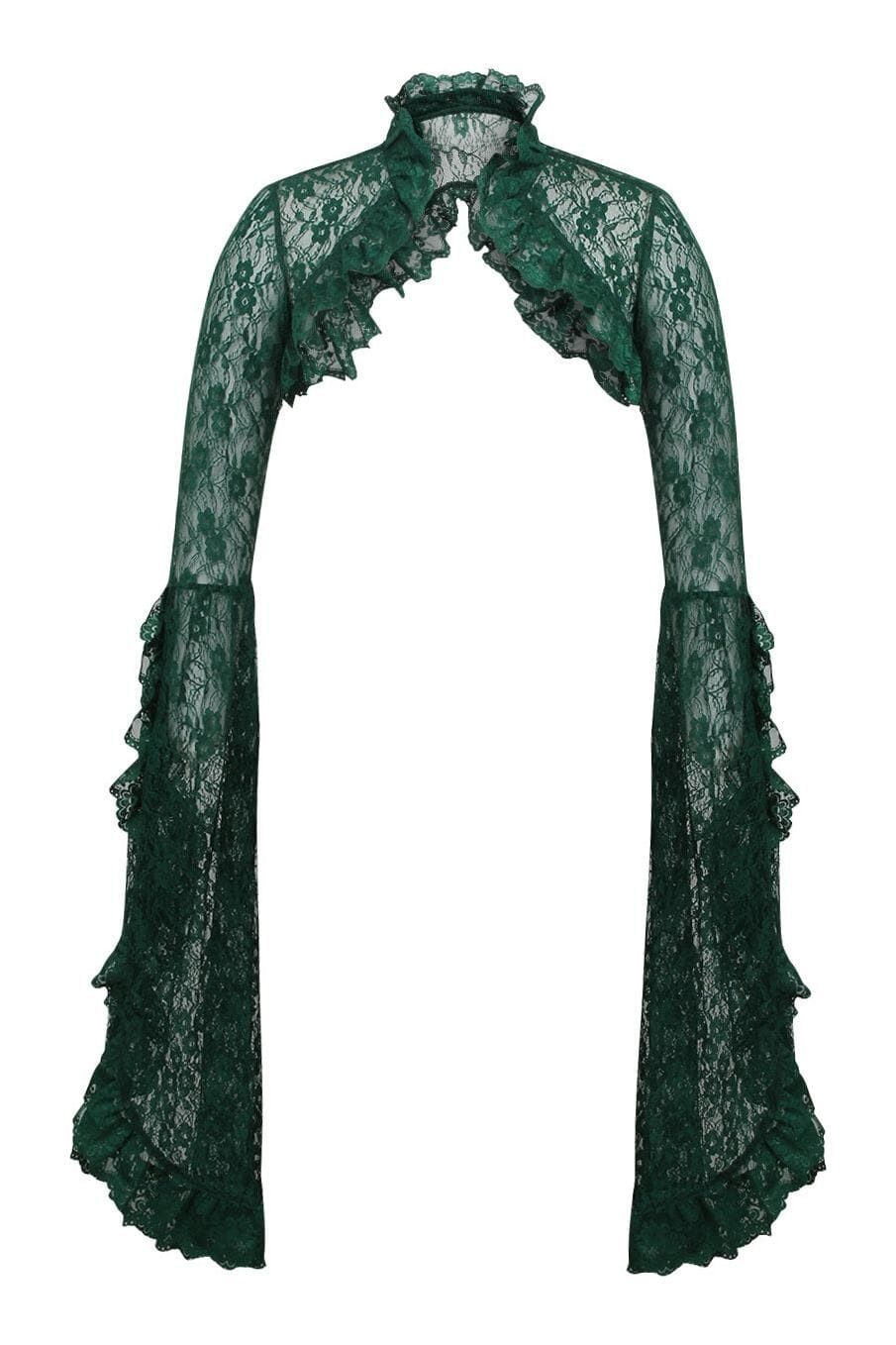 Daisy Corsets Dark Green Lace Shrug Bolero Jacket in Green  from SexyShoes.com