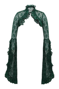 Daisy Corsets Dark Green Lace Shrug Bolero Jacket in Green  from SexyShoes.com