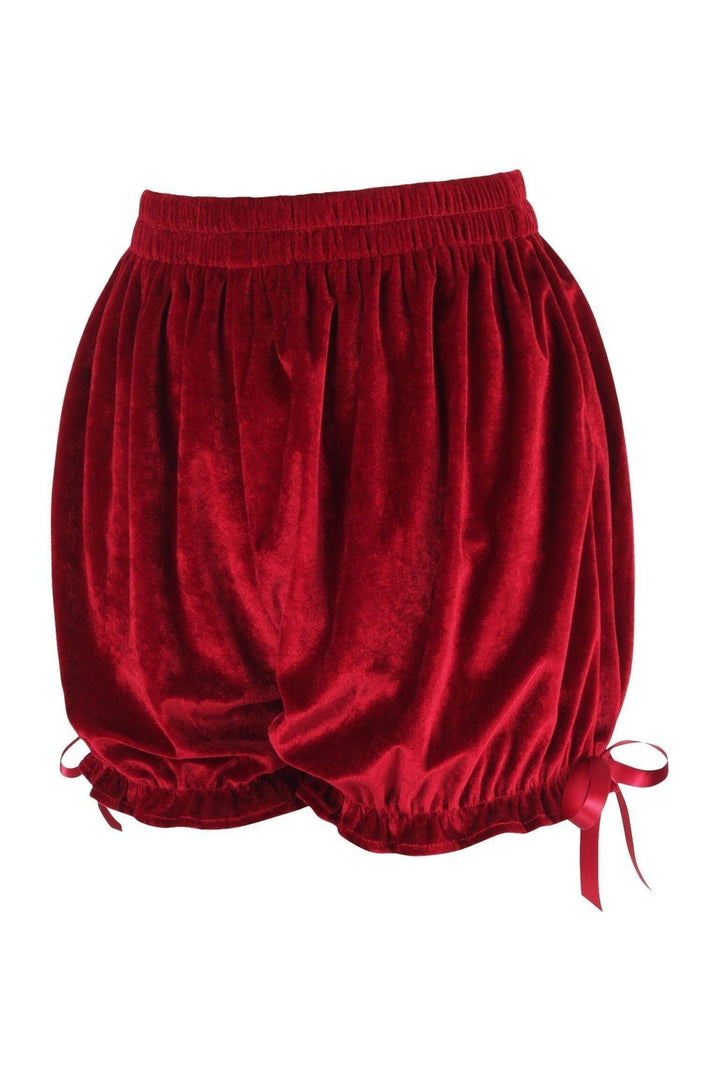 Dark Red Velvet Bloomers