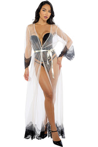 Roma Confidential Daydream Maxi Robe in Nude  from SexyShoes.com