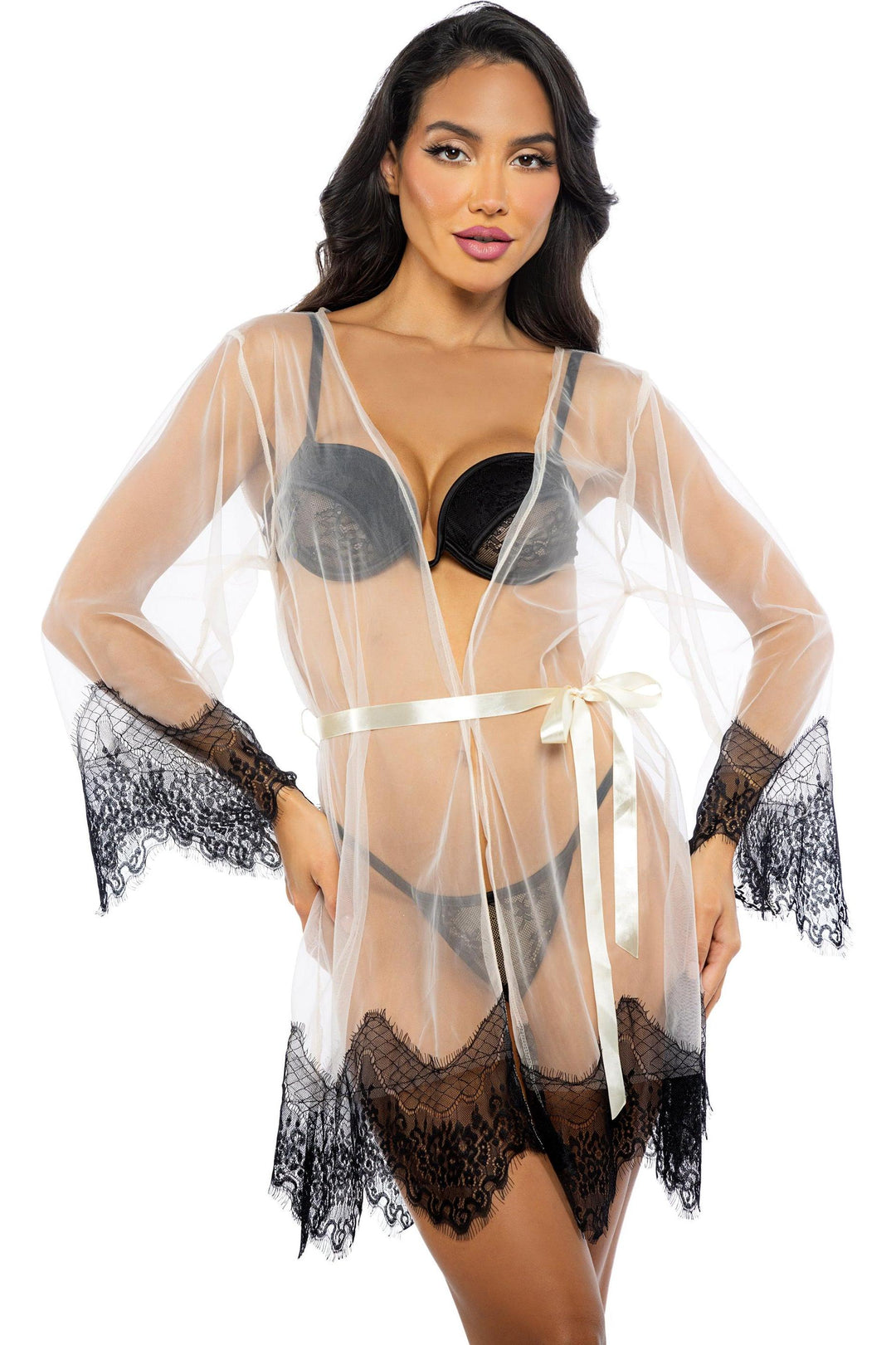 Roma Confidential Daydream Mini Robe in Nude  from SexyShoes.com