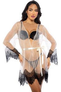 Roma Confidential Daydream Mini Robe in Nude  from SexyShoes.com