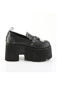 Demonia  ASHES-38 Loafer Shoe in Black Faux Leather