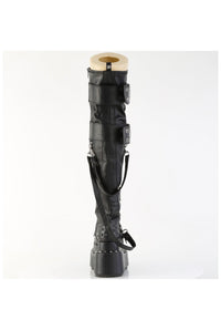 Demonia  BEAR-316 Thigh Boot in Black Faux Leather