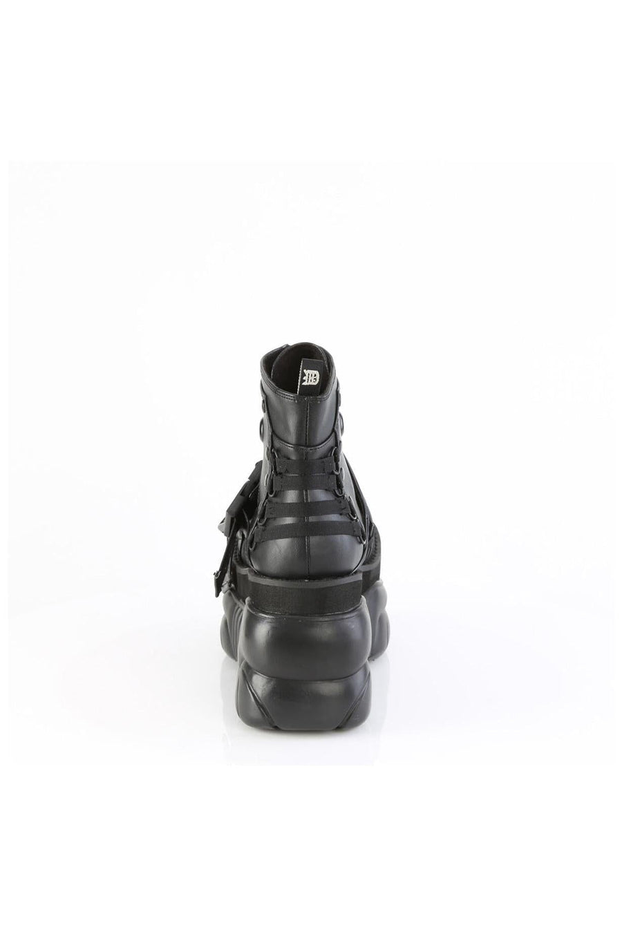 Demonia  BOXER-60 Ankle Boot in Black Faux Leather