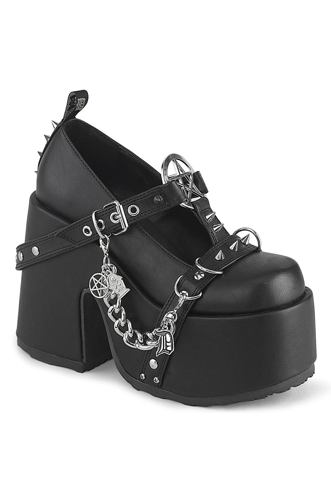 Demonia  CAMEL-33 Mary Jane in Black Vegan Leather from SexyShoes.com