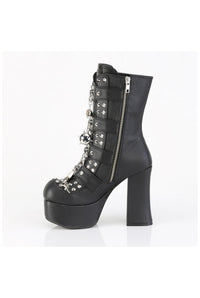 Demonia  CHARADE-118 Ankle Boot in Black Faux Leather