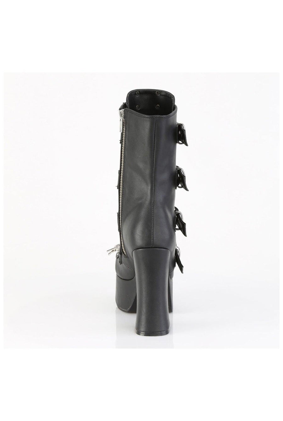 Demonia  CHARADE-118 Ankle Boot in Black Faux Leather