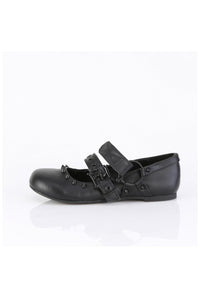Demonia  DAISY-08 Ballet Flat in Black Faux Leather