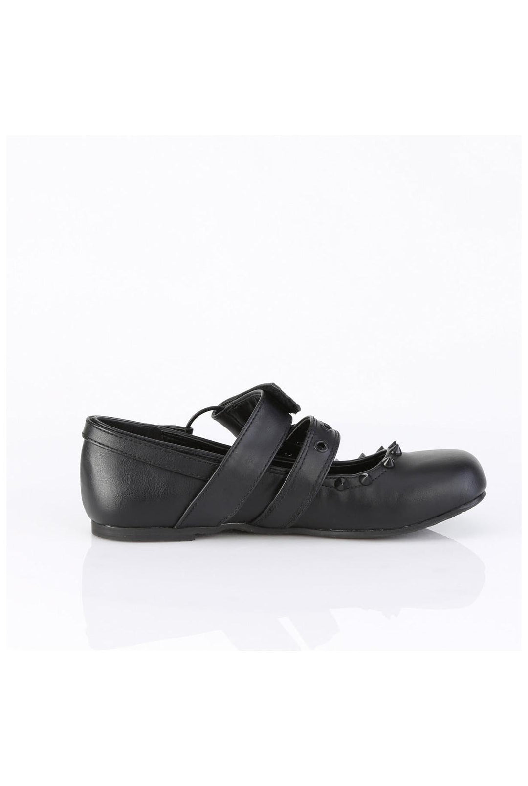 Demonia  DAISY-08 Ballet Flat in Black Faux Leather