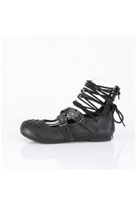Demonia  DAISY-11 Ballet Flat in Black Faux Leather