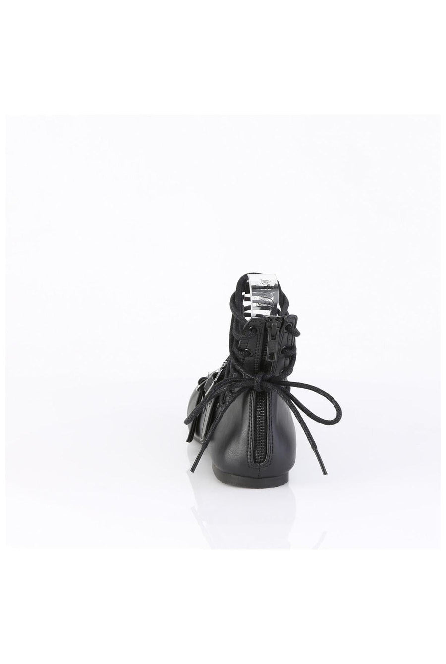Demonia  DAISY-11 Ballet Flat in Black Faux Leather