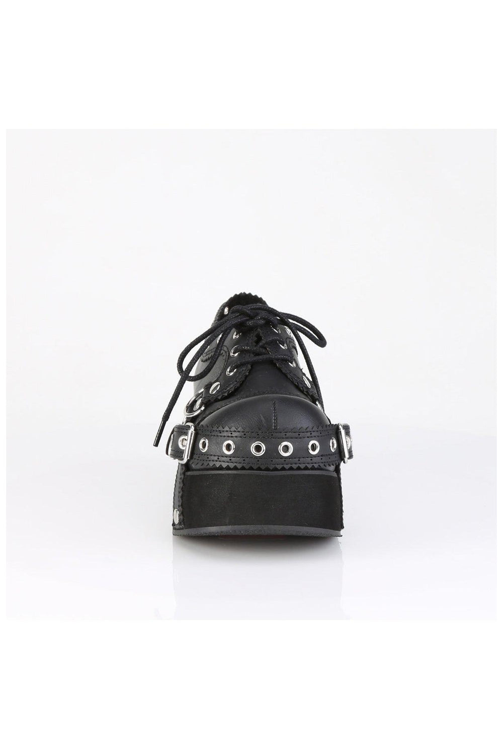 Demonia  DANK-28 Oxford Shoe in Black Faux Leather