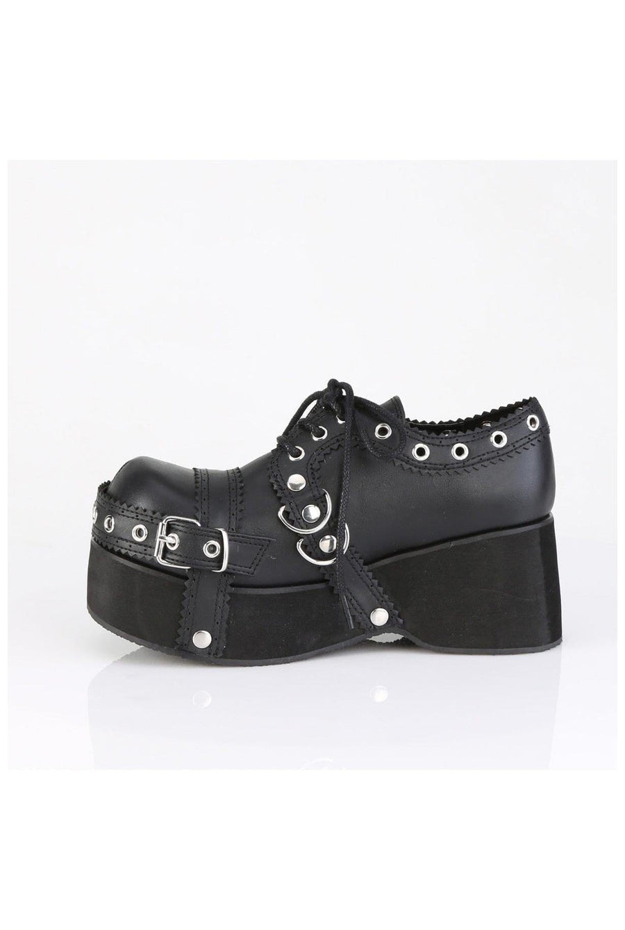 Demonia  DANK-28 Oxford Shoe in Black Faux Leather