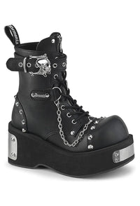 Demonia  DANK-57 Ankle Boot in Black Faux Leather from SexyShoes.com