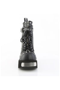 Demonia  DANK-57 Ankle Boot in Black Faux Leather