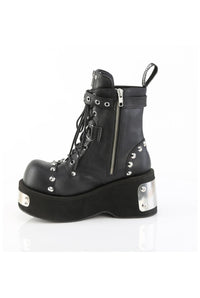 Demonia  DANK-57 Ankle Boot in Black Faux Leather
